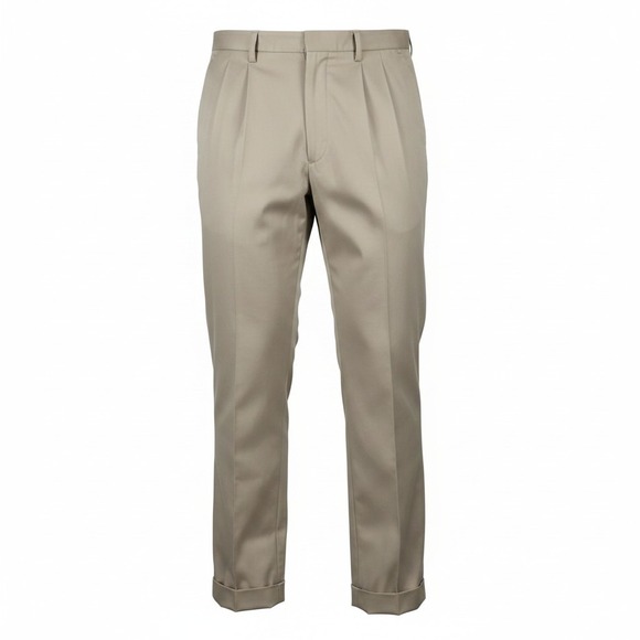 J. Ferrar Other - J. Ferrar Men's Pleated Dress Pants 42x30 Tan Khaki Cuffed Wide Leg Trousers